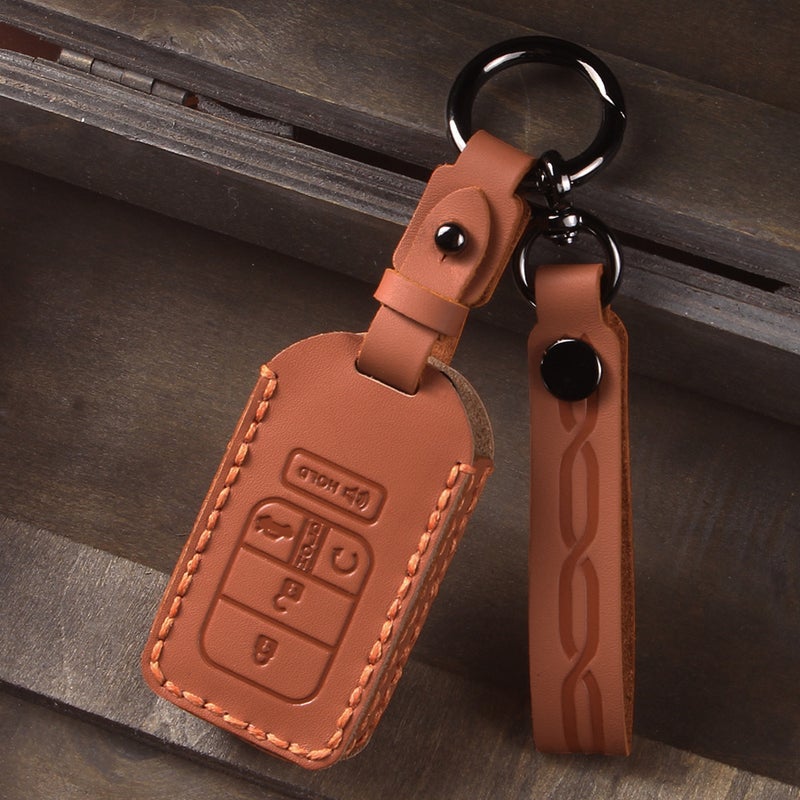 Suitable For Old Honda Lingpai Key Cover Fengfan Fit Odyssey Alison Xiangyu Car Leather Key Bag - Image 4
